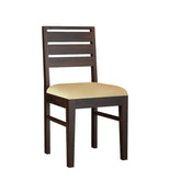Feelinn Solid Sheesham Wood Chair (With Cushion, Walnut Finish)